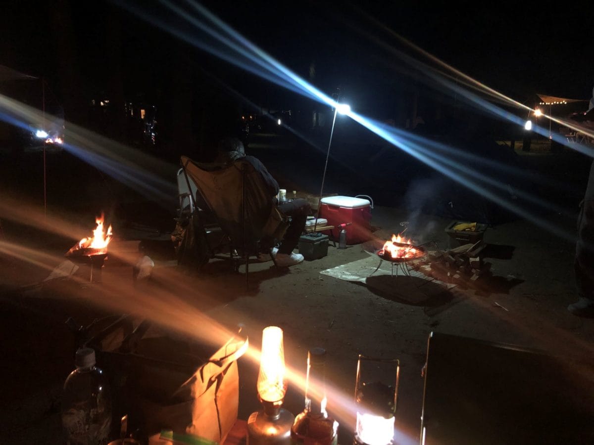 北欧の杜公園オートキャンプ場で焚き火