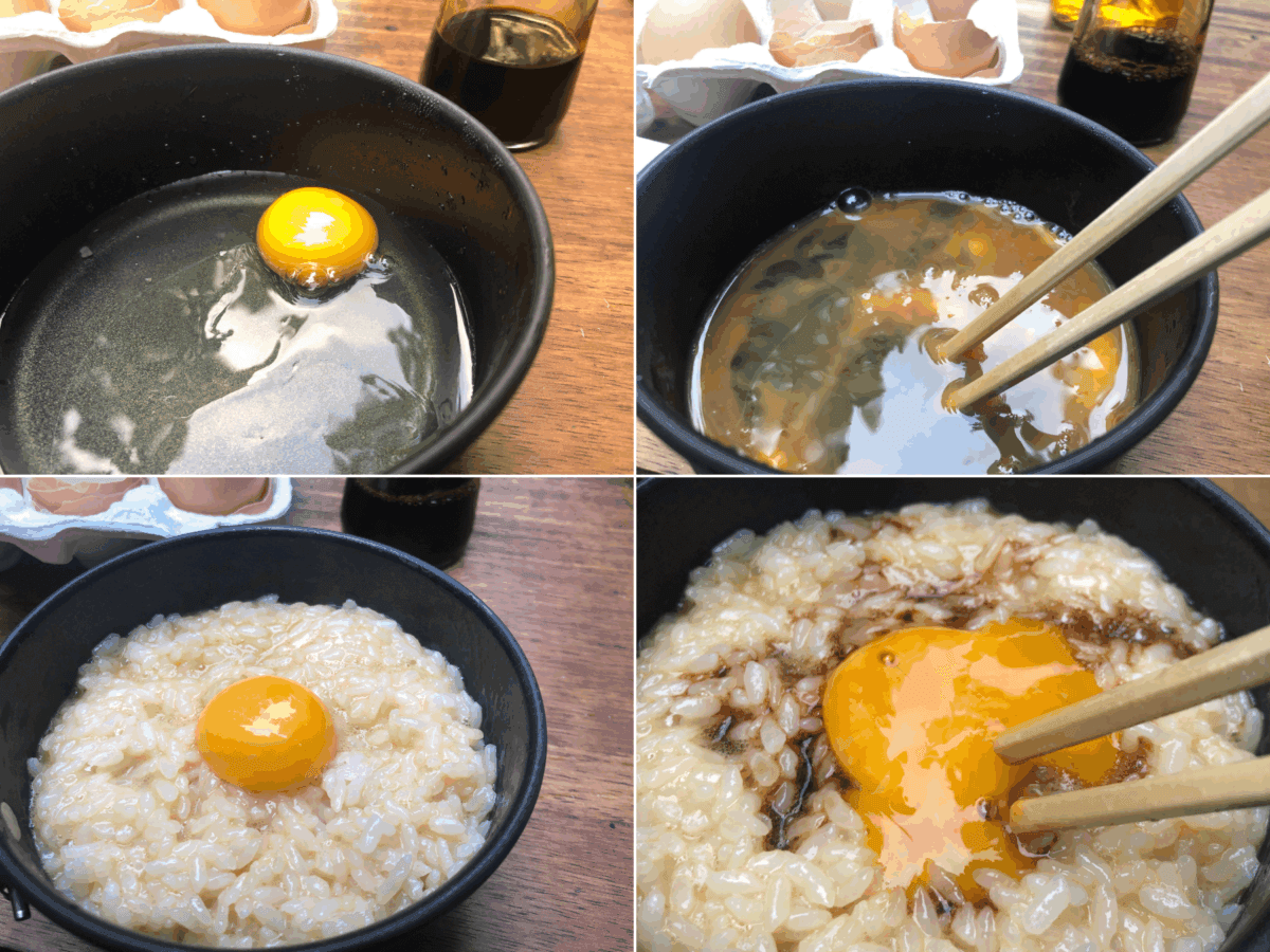 比内地鶏の卵で卵かけご飯