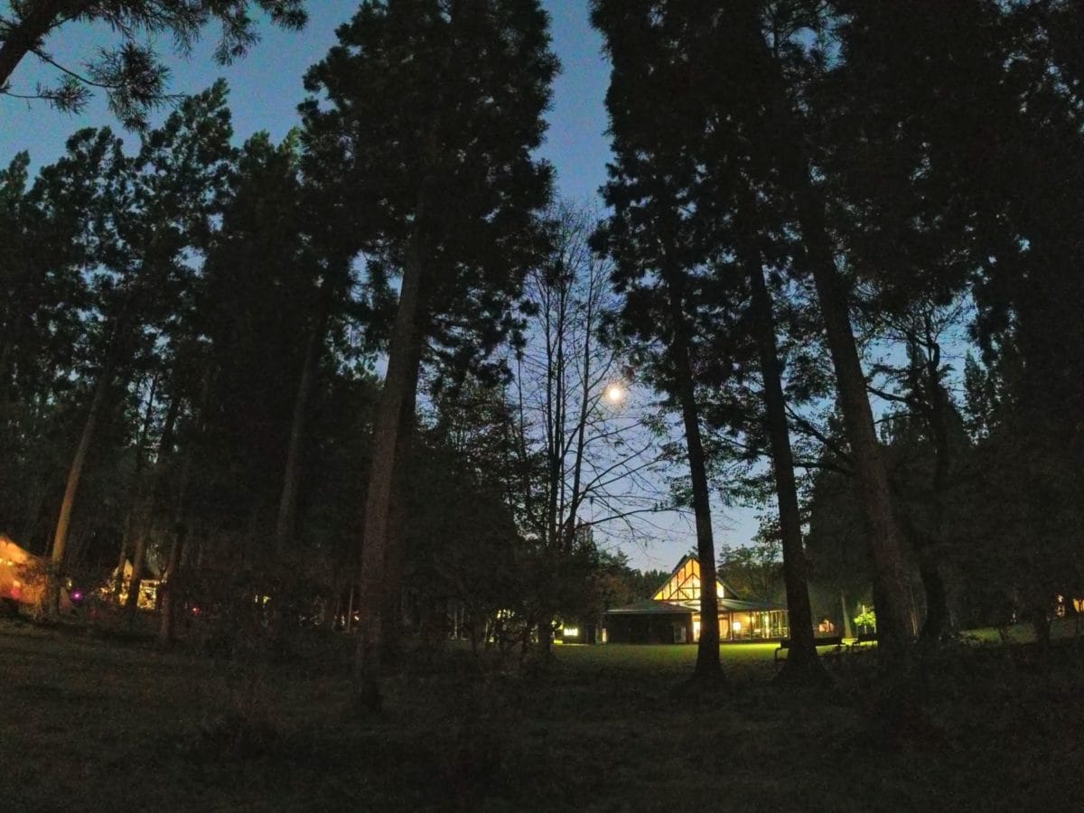 夜の北欧の杜公園オートキャンプ場